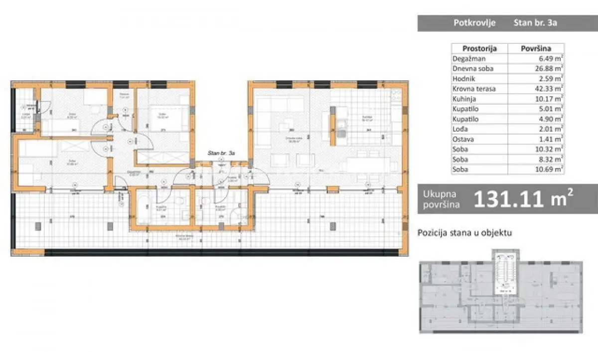 Veternik - Move-in Ready Large Four-room apartment 134 m2 at Top Location - 065/385 8880