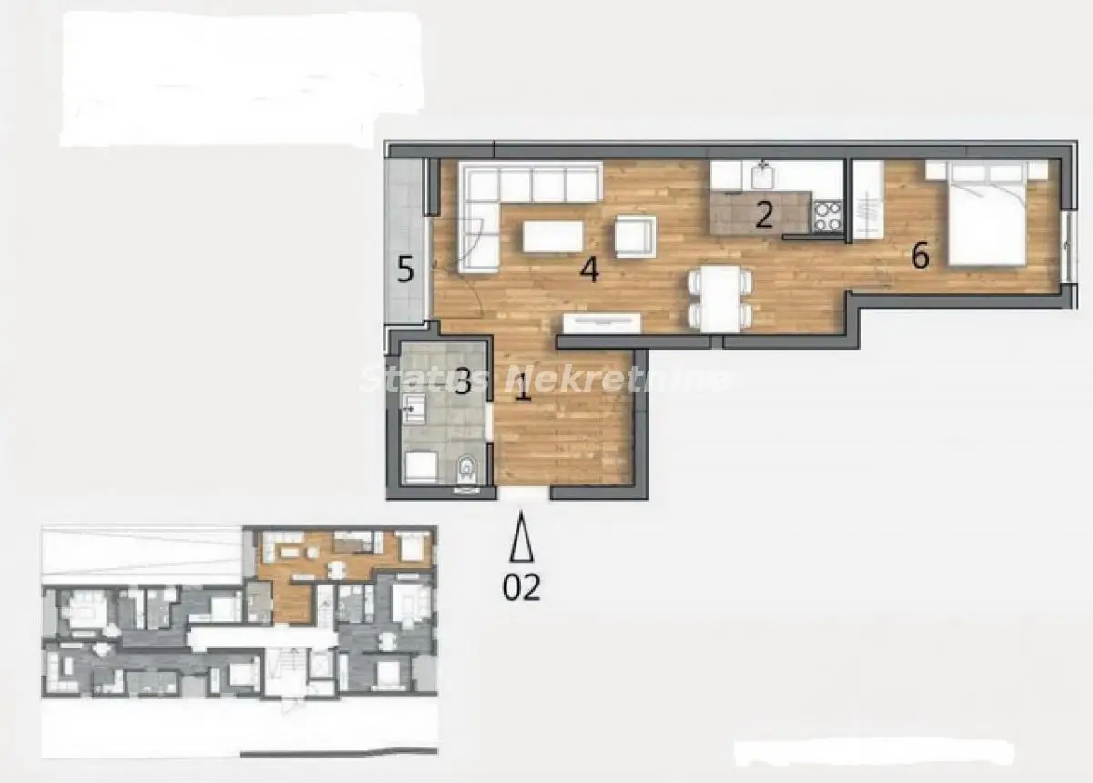 South Telep - Excellent two-room apartment 45 m2 under construction - VAT refund - 065/385 8880