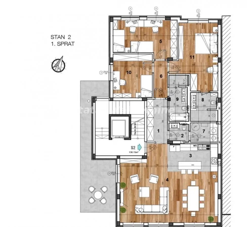 Villa-EXtra Lux NEW, never occupied apartment with Own PM-065-3858-888