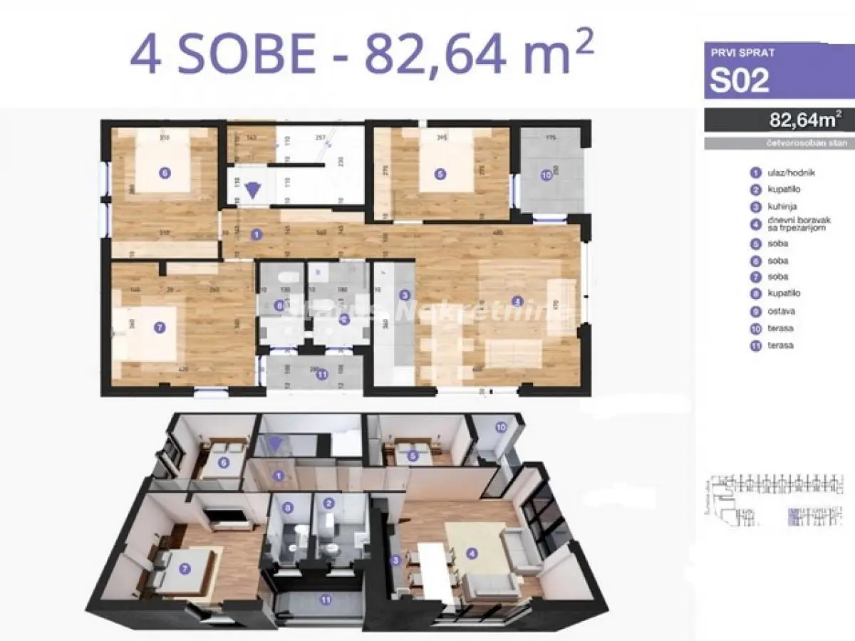 Stan 83m² — Telep, Novi Sad