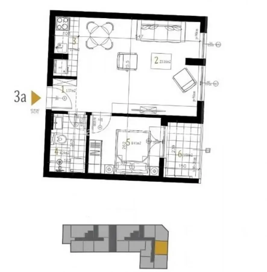 Stan 43m² — Petrovaradin, Petrovaradin (Novi Sad)
