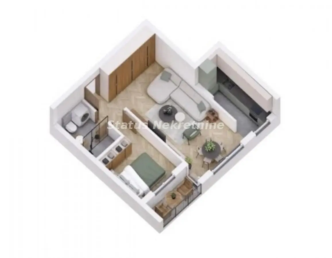 Petrovaradin-Nice Two-Bedroom Apartment 44 m2 in Convenient Area-VAT Refund-065/385 8880