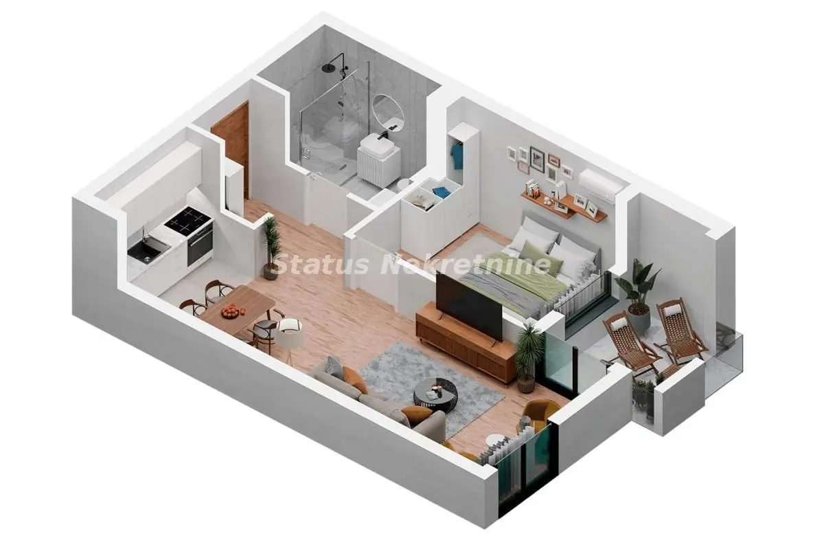 Podbara-Nice Two-Bedroom Apartment 41 m2 in Convenient Area-VAT Refund-065/385 8880
