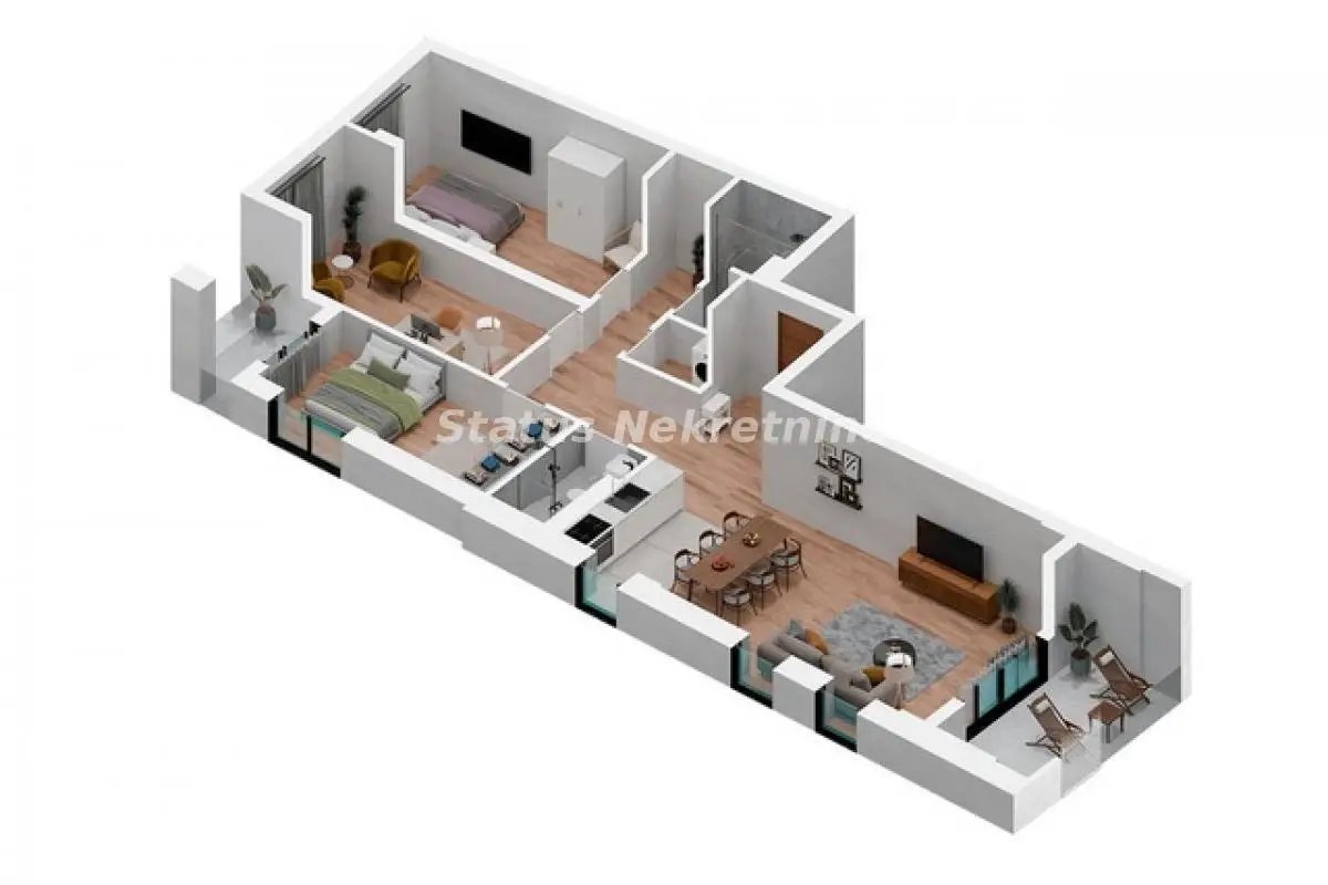 Podbara-Lep Četvorosoban stan 102 m2 u Pogodnom kraju-povrat PDV-065/385 8880