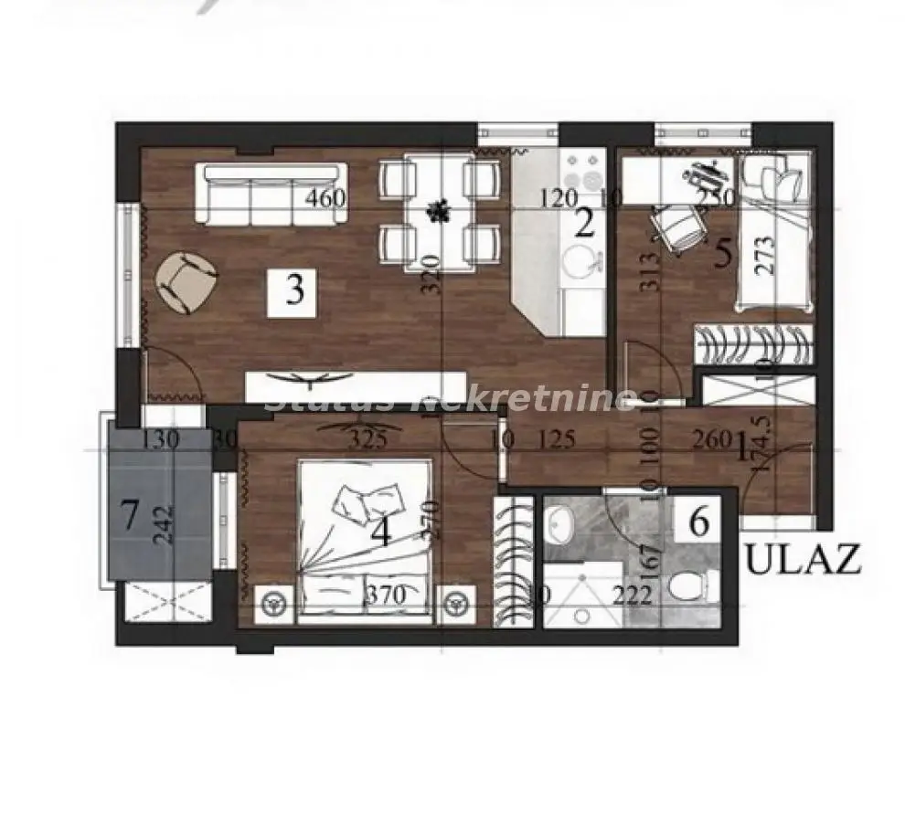 Grbavica-Nice Two-and-a-half Bedroom Apartment 46 m2 in Convenient Area-VAT Refund-065/385 8880