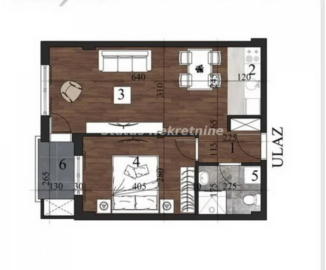 Grbavica-Nice two-room apartment 43 m2 in a convenient neighborhood-VAT refund-065/385 8880