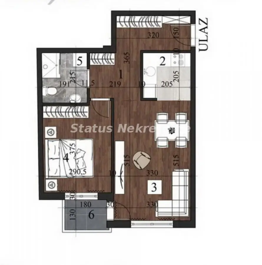 Grbavica-Nice Two-Bedroom Apartment 47 m2 in Convenient Area-VAT Refund-065/385 8880