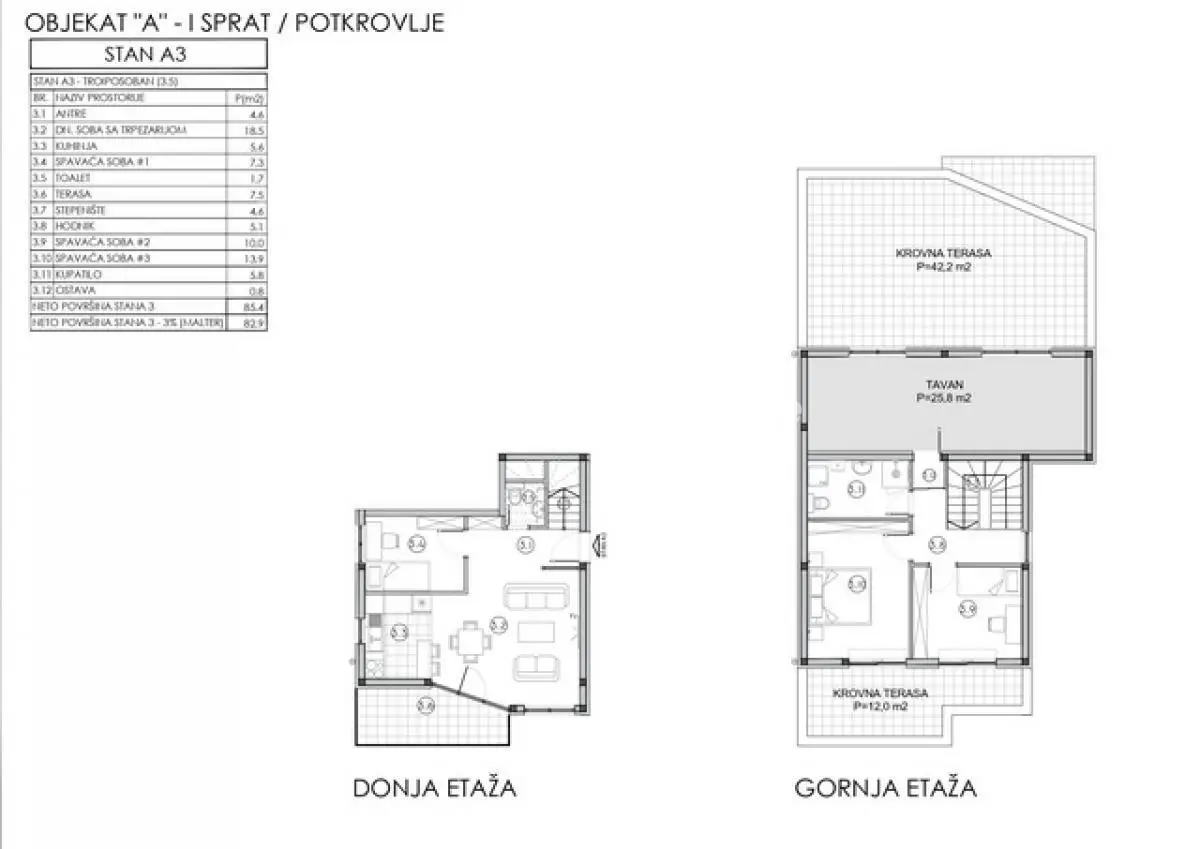 Sremska Kamenica - Two-level Four-room apartment 83 m2 with a Terrace of 42 m2 - VAT refund - 065/385 8880