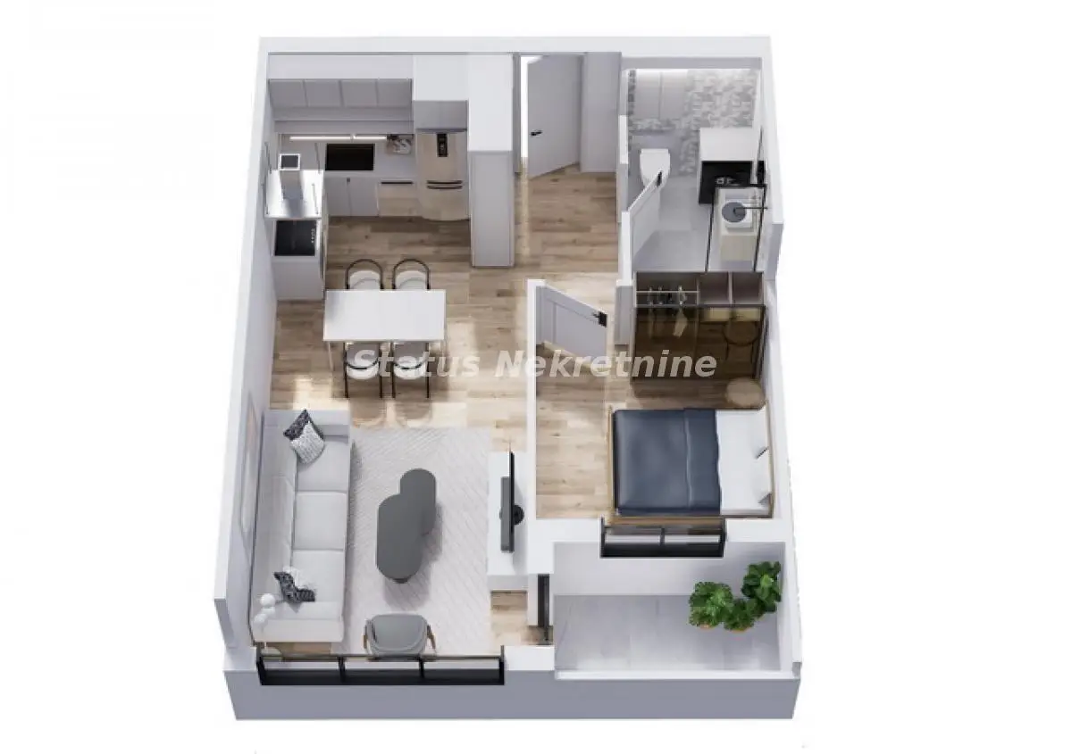 Northern Telep - Nice Comfortable Two-room Apartment 43 m2 under Construction in Top Location - VAT Refund - 065/385 8880
