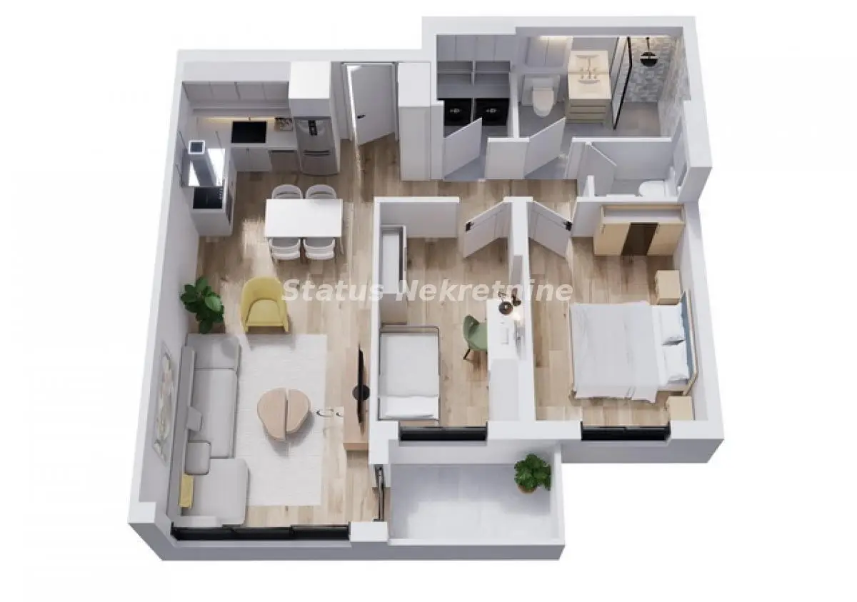 Severni Telep-Comfortable Three-room Apartment 59 m2 Under Construction at Top Location-VAT refund-065/385 8880