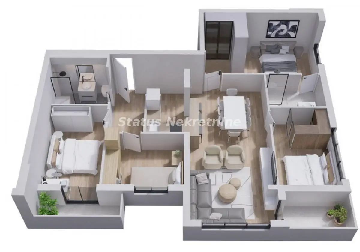 Severni Telep-Large Comfortable Five-room Apartment 98 m2 Under Construction at Top Location-VAT refund-065/385 8880