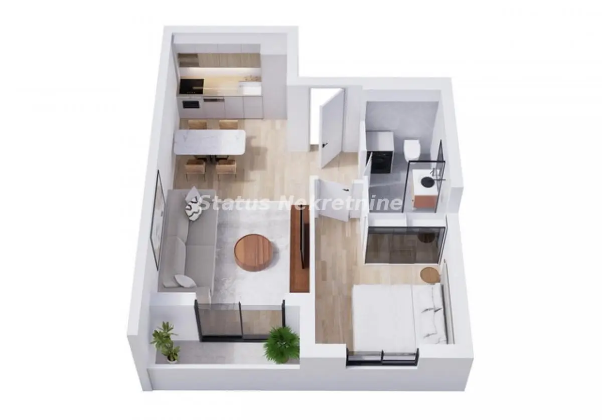 Severni Telep-Lep Konforan Dvosoban stan 38 m2 u Izgradnji na Top Lokaciji-povrat PDV-065/385 8880