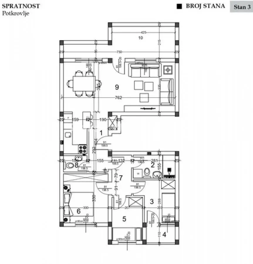 Stan 87m² — Veternik, Novi Sad