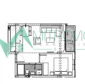 Novi Sad, Telep - One-and-a-half-room apartment under construction with VAT refund - 41m2