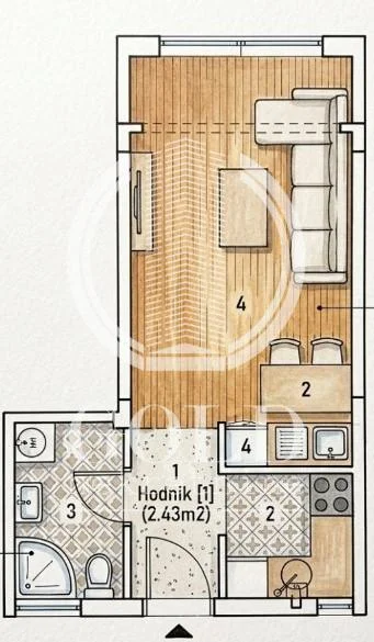 STUDIO APARTMENT FOR SALE UNDER CONSTRUCTION - TELEP ID#11961