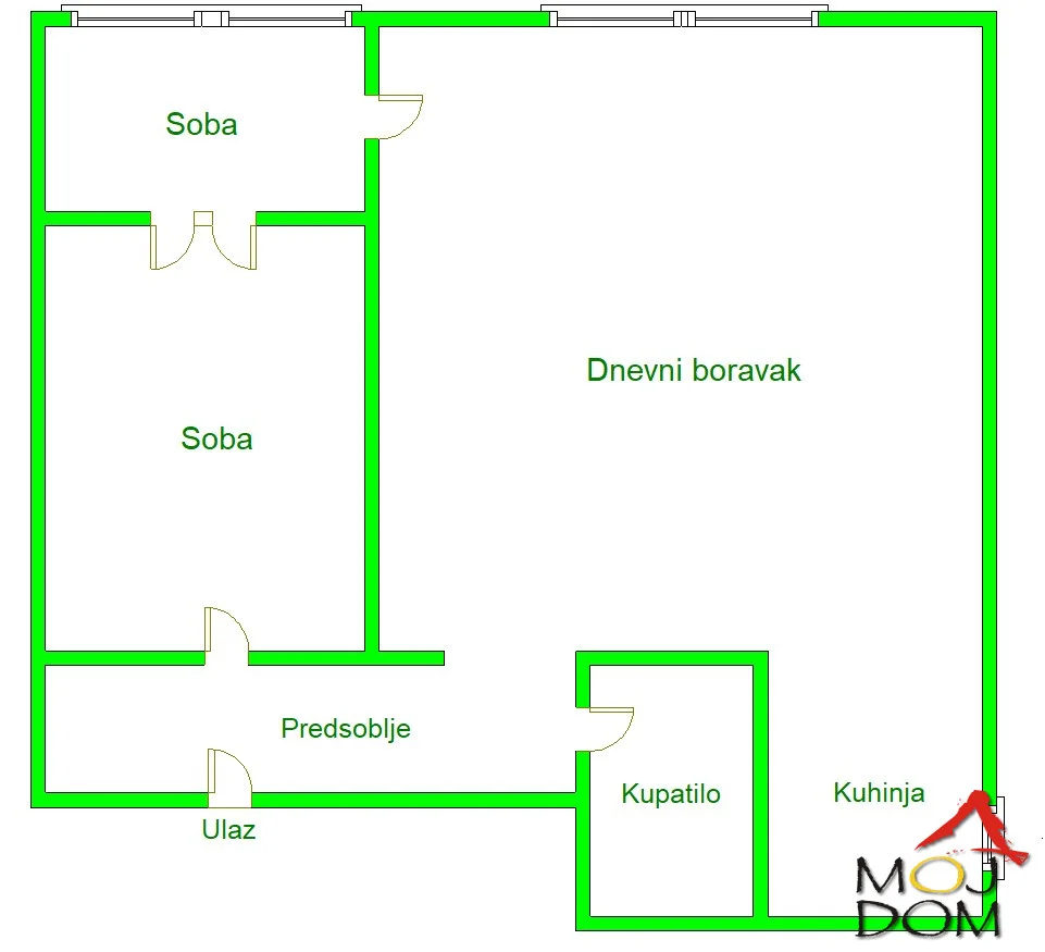 Novi Sad - Center
For sale: comfortable, three-room family apartment of 76m2. The apartment is in Kosovska street, just 2 minutes' walk from the city center.
By structure, it's a duplex with maximally well-utilized space and lots of storage. On the lower