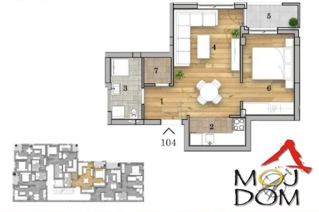 For sale: one-and-a-half-room apartment under construction at one of the most sought-after locations in Novi Sad – Telep, also known as Liman V. This part of the city represents a perfect blend of urban life and complete practicality, with close proximity to Liman, promenad