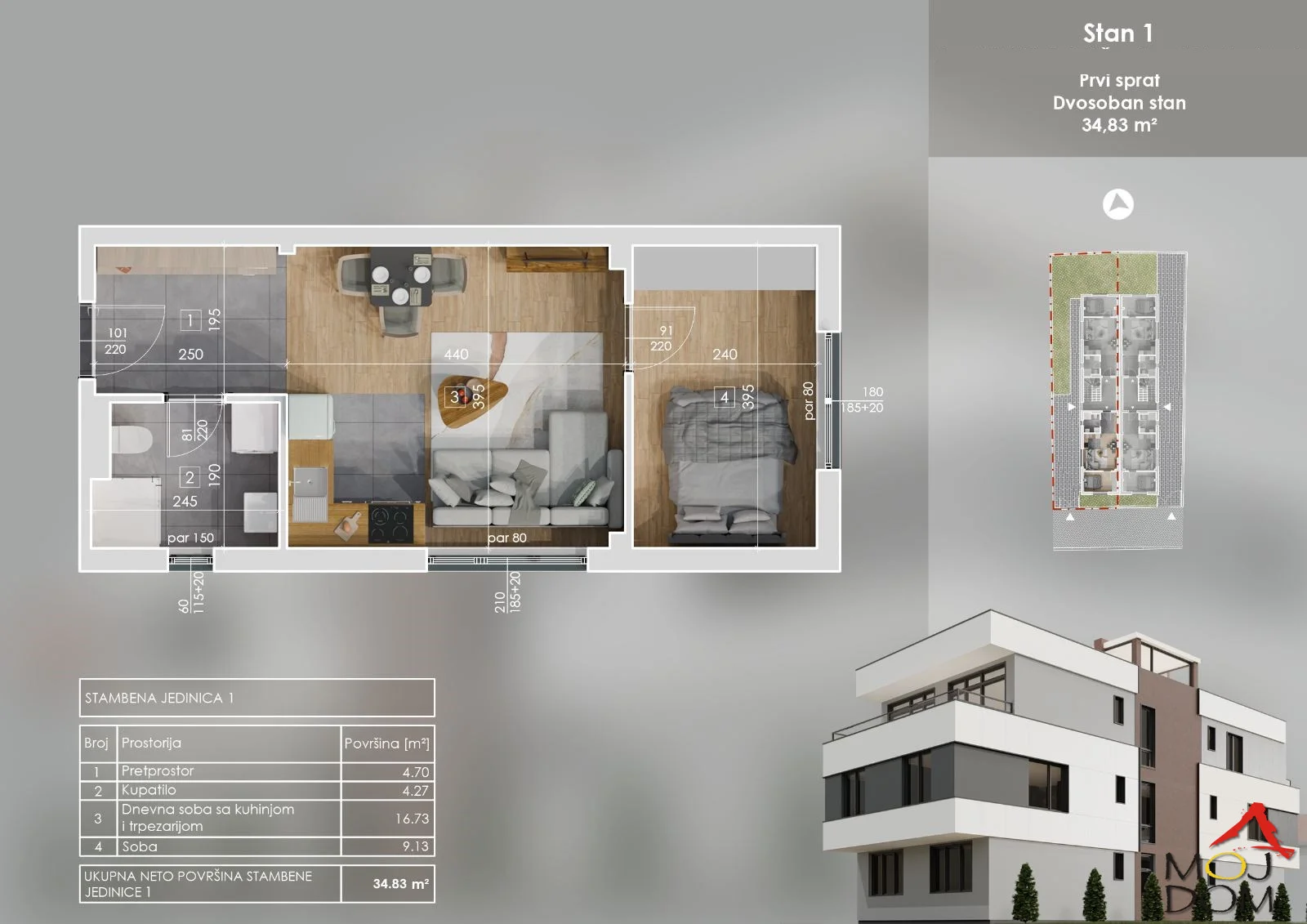 We are selling excellent apartments under construction in a great location near Bulevar Patrijarha Pavla.

This is an urban villa with 10 apartments, secured parking in the courtyard and in front of the building, under construction until the end of 2026.

High quality const