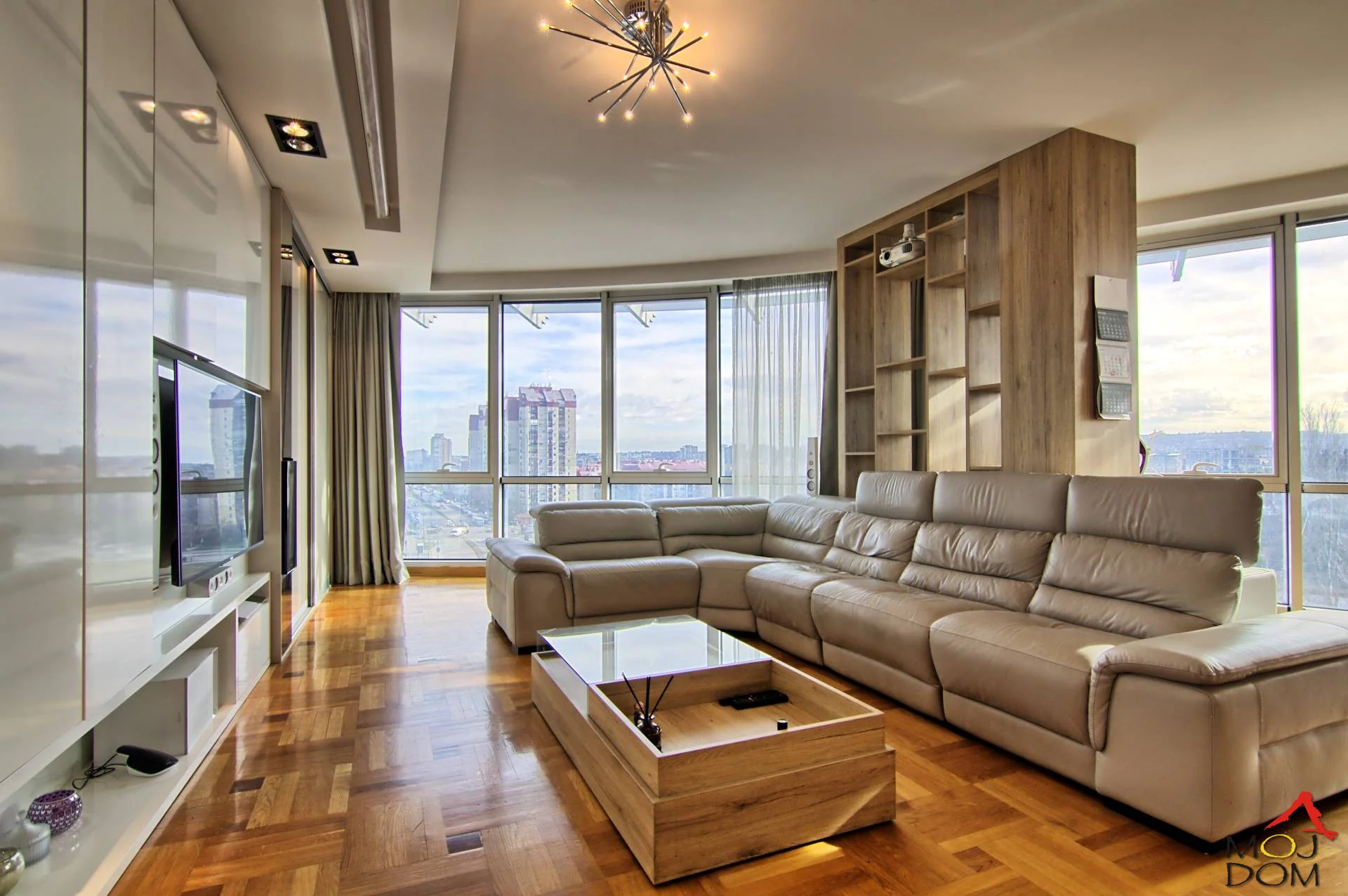 We offer you a unique property at an excellent location. The apartment has a beautiful view of Limani and Fruška Gora. It is being sold fully furnished with everything you see in the pictures. It consists of a living room with beautiful large windows and curtains