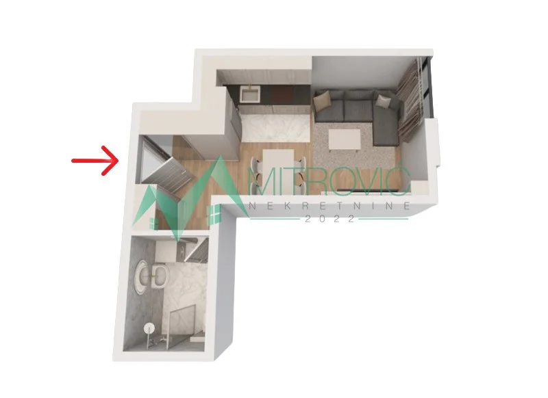 EXCELLENT INVESTMENT – Studio with a view – Mišeluk