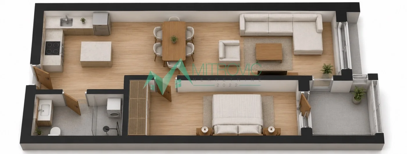 Prodaja dvosobnog stana – Novogradnja | 47m² 