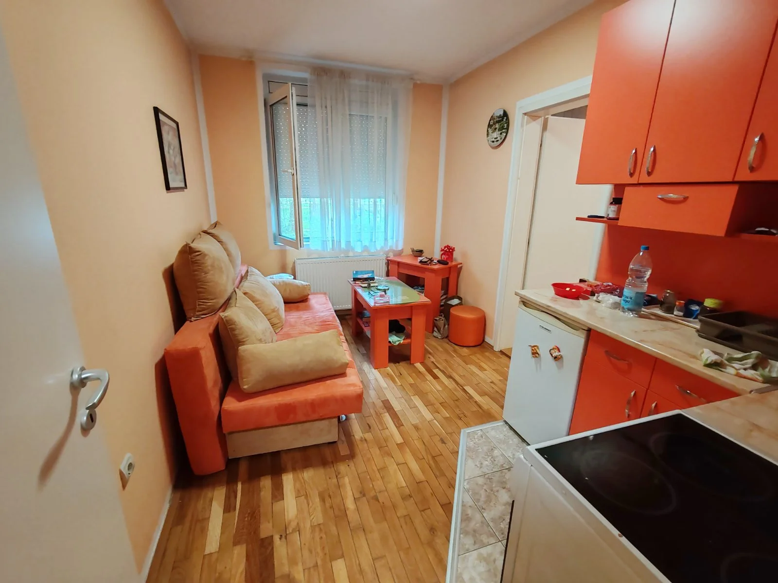 <p>Telep novija garsonjera sa odvojenom spavaćom sobom! Izuzetno zanimljiv mini stan, ima mali dnevni boravak i odvojen