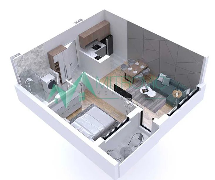 Nov jednoiposoban stan na Podbari – 44m²