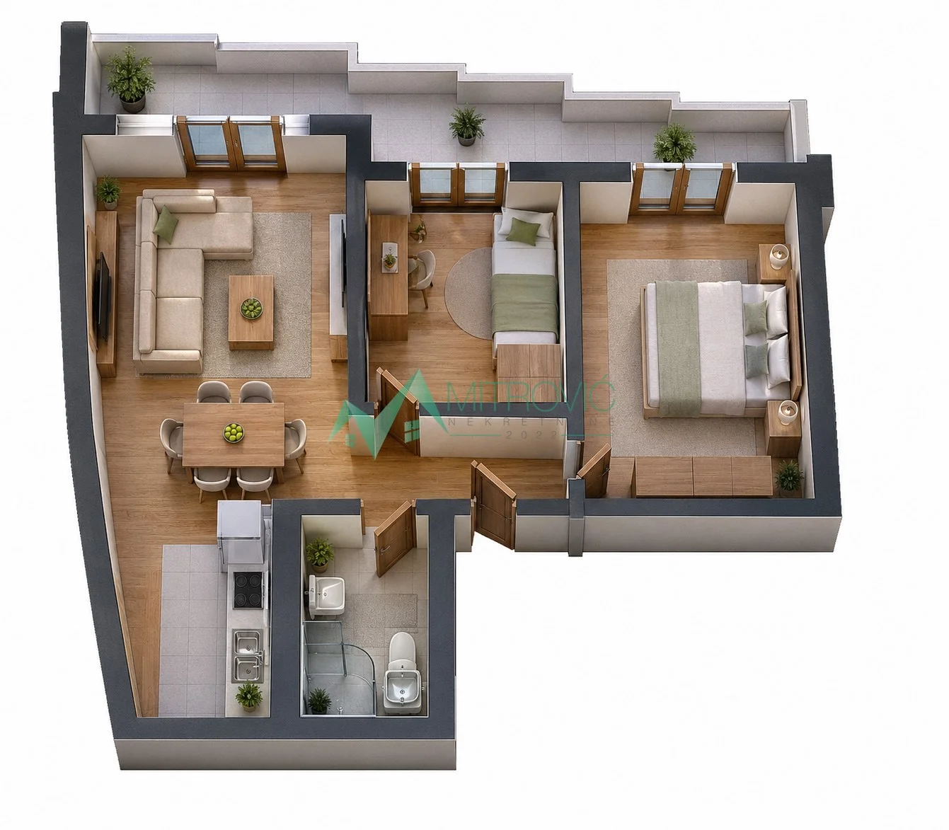 Prodaja trosobnog stana – Novogradnja | 64m² 