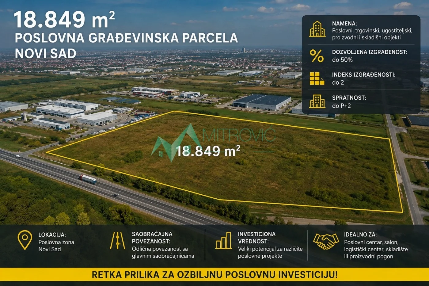 POSLOVNA GRAĐEVINSKA PARCELA – NOVI SAD