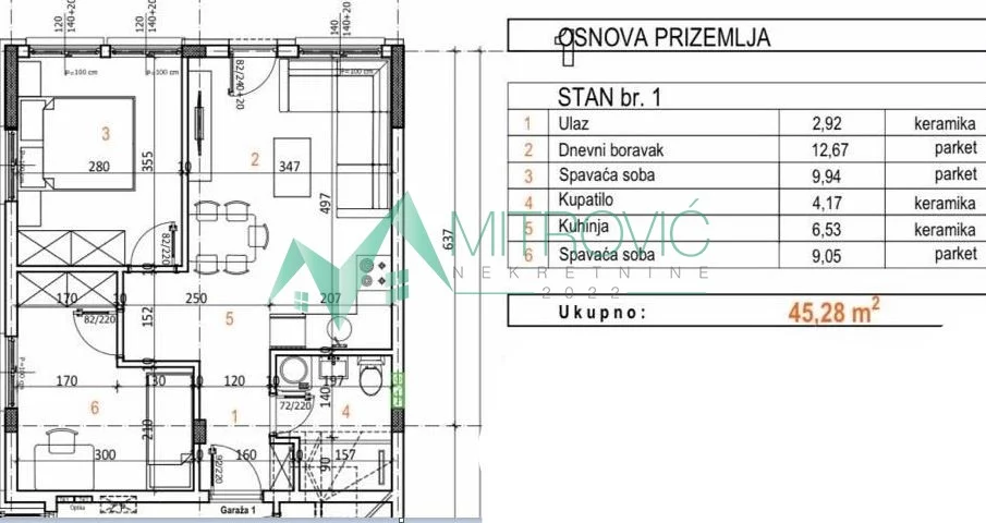 Adice — trosoban stan, novogradnja, odličan kvalitet gradnje  