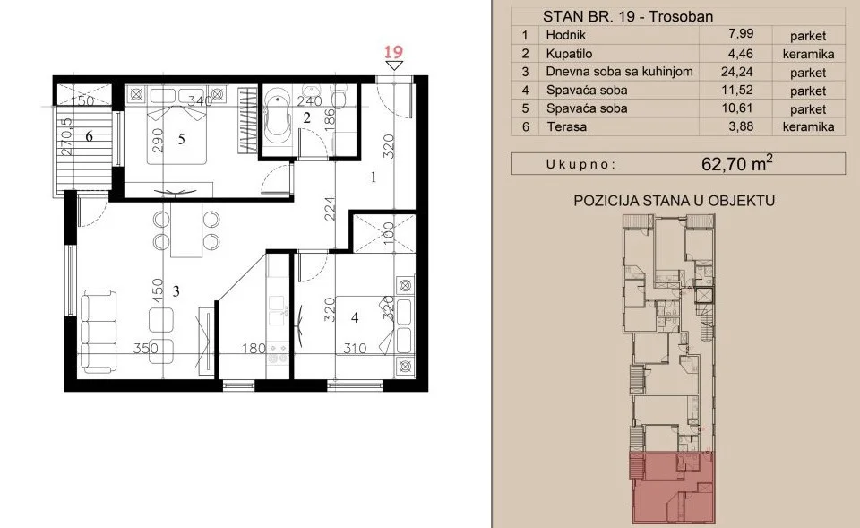 NOVI SAD. TELEP.TROSOBAN STAN. SA PDV-OM(Svet nekretnine, Novi Sad, Reg. br. 405)