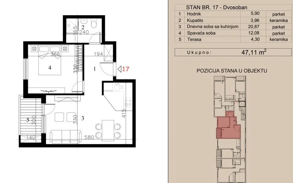 NOVI SAD. TELEP.DVOSOBAN STAN.SA PDV-OM(Svet nekretnine, Novi Sad, Reg. br. 405)
