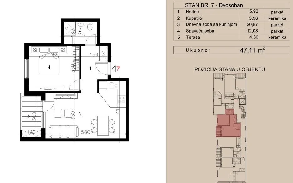 NOVI SAD. TELEP. DVOSOBAN STAN. SA PDV-OM(Svet nekretnine, Novi Sad, Reg. br. 405)