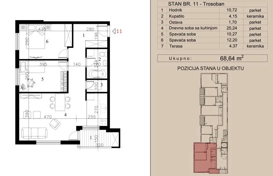NOVI SAD. TELEP. TROSOBAN STAN. SA PDV-OM(Svet nekretnine, Novi Sad, Reg. br. 405)