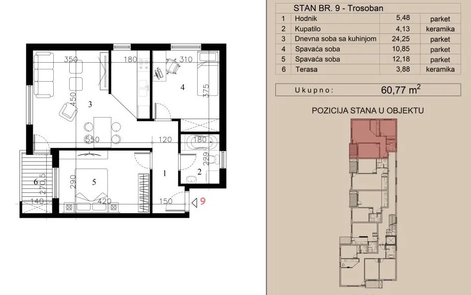 NOVI SAD. TELEP. TROSOBAN STAN. SA PDV-OM(Svet nekretnine, Novi Sad, Reg. br. 405)