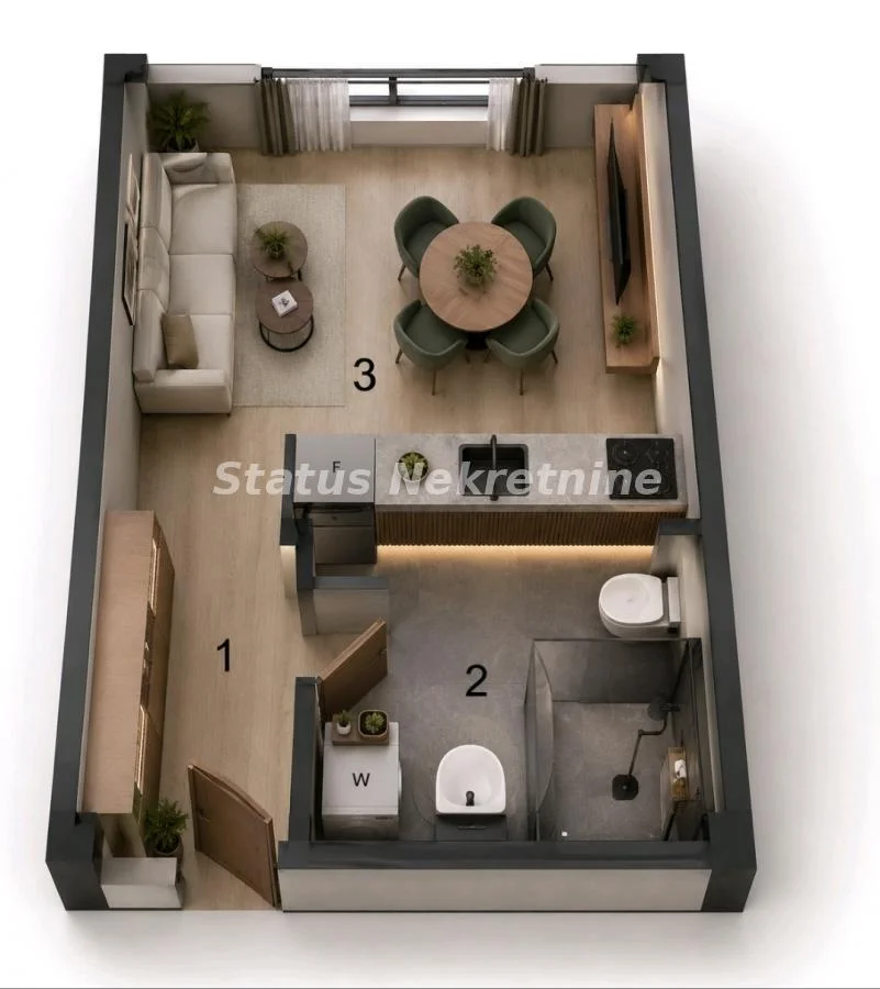 Veternik-Garsonjera 20 m2 u Prizemlju-065/385 8880
