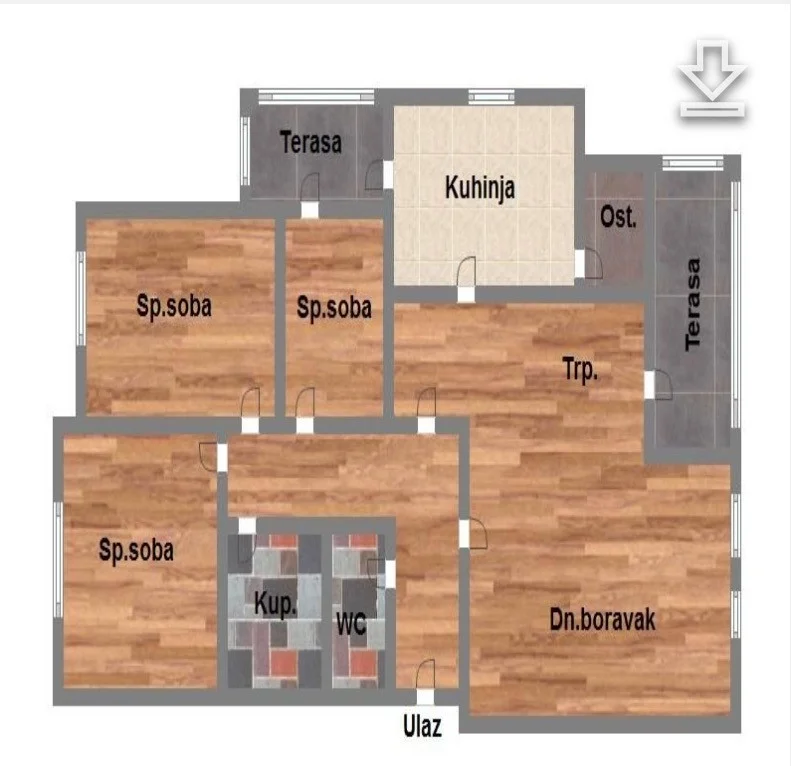 NOVI SAD.CENTAR.TROIPOSOBAN STAN&nbsp;    (Svet nekretnine, Novi Sad, Reg. br. 405)