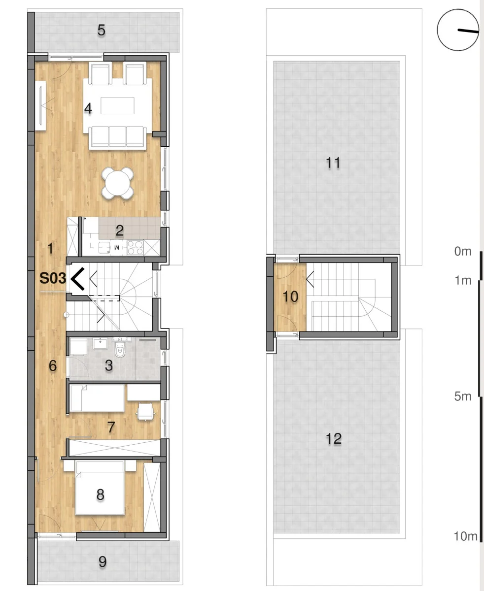 NOVI SAD. ADICE. TROSOBAN STAN. SA PDV-OM(Svet nekretnine, Novi Sad, Reg. br. 405)