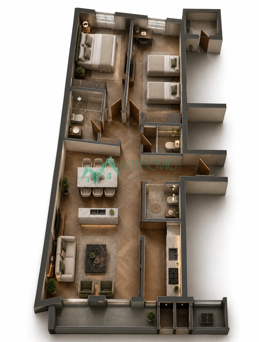 Na prodaju ekskluzivan stan u izgradnji, površine 95 m², s