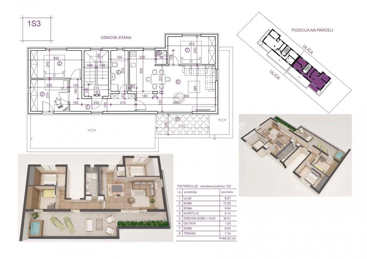Novi Sad - Veternik- stan u izgradnji- 80m2 sa gratis terasom od 24m2!!!!