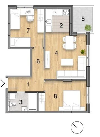 NOVI SAD. TELEP TROSOBAN STAN. SA PDV-OM. ZAVRSETAK KRAJ JULA 2028 GODINE