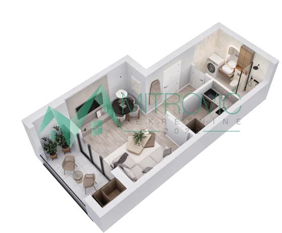 1004809 VRDNIK – STAN 33 m², PAMETNI HOME SISTEM, NOVI STANDARD STANOVANJA 
