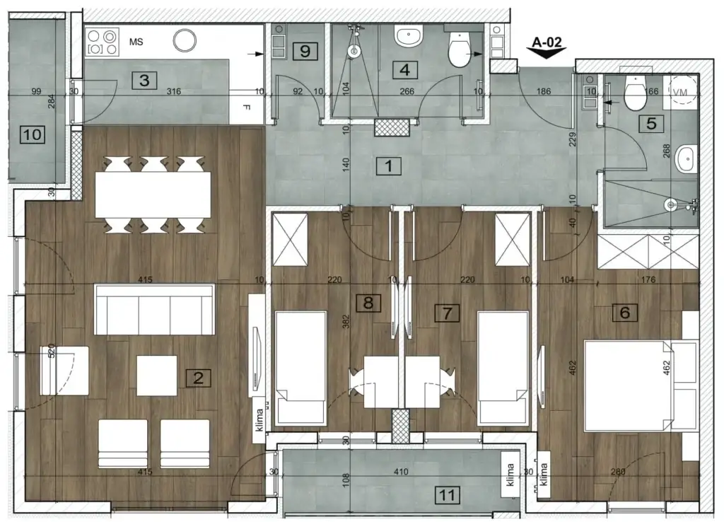 NOVI SAD. BOULEVARD. PATRIARCH PAVLE. THREE-AND-A-HALF-ROOM APARTMENT. PLUS VAT (Svet nekretnine, Novi Sad, Reg. no. 405)