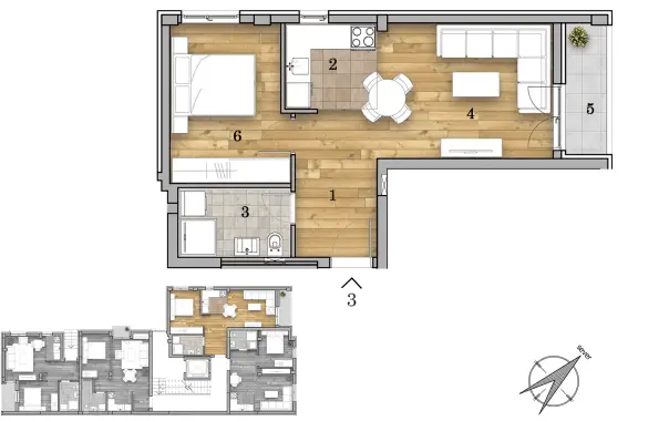 Stan 43m² — Telep, Novi Sad