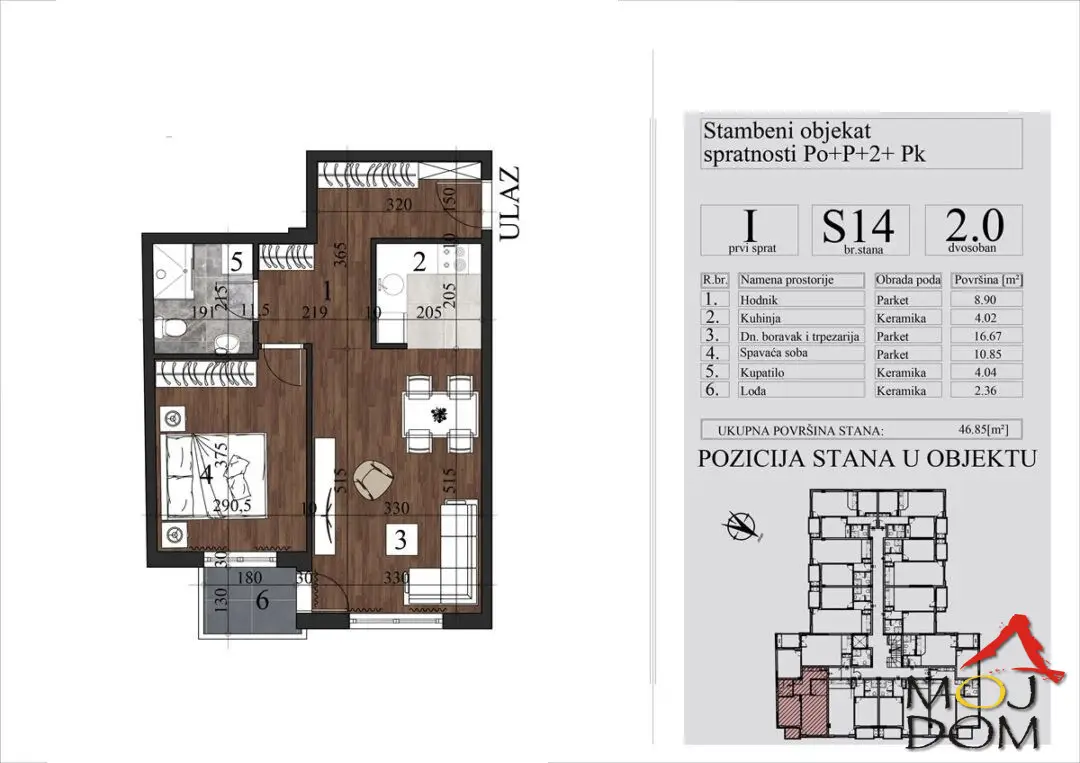 We are selling excellent apartments under construction in an outstanding location in Grbavica.

The apartments are well-designed in a building known for its high-quality construction, offered by an investor with a good reputation. Various layouts, elevator, parking, garage...

Code: 103100