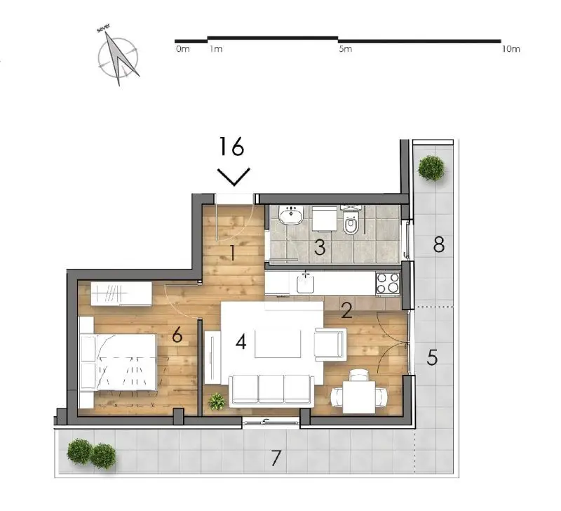 Stan 50m² — Detelinara, Novi Sad