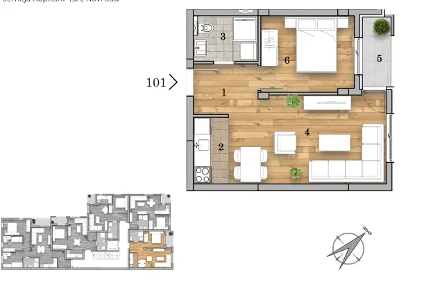Stan 41m² — Telep, Novi Sad