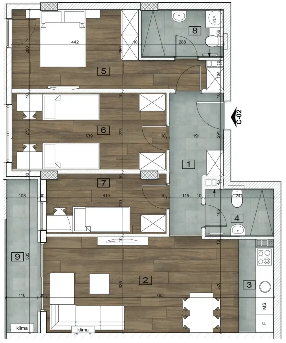 Stan 84m² — Bulevar patrijarha Pavla, Novi Sad