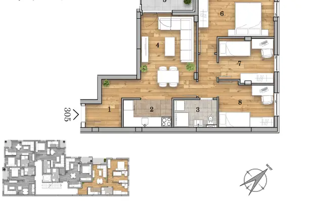 Stan 69m² — Telep, Novi Sad