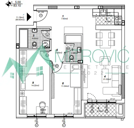 Stan 70m² — Telep, Novi Sad